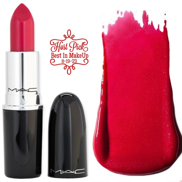 MAC Lipstick Lustreglass Sheer-Shine Lipstick Pink Big Full Size NIB - Picture 7 of 7